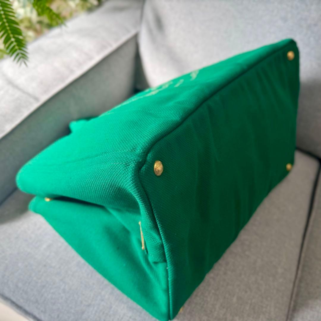 PRADA プラダ カナパ L トートバッグ グリーン