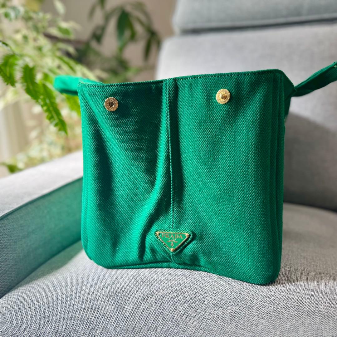 PRADA プラダ カナパ L トートバッグ グリーン