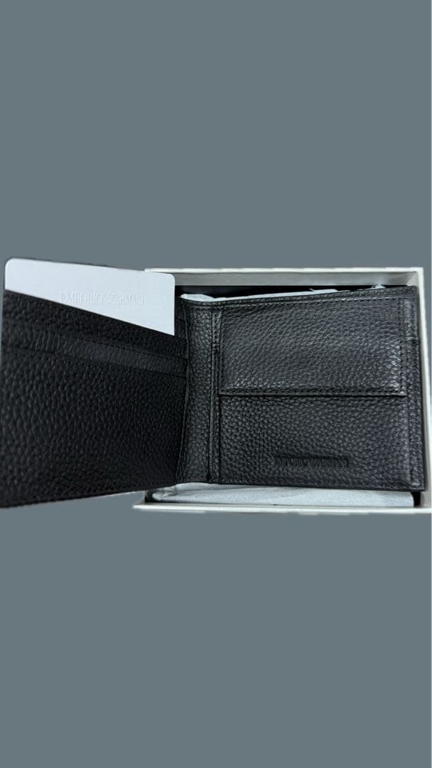 EMPORIO ARMANI 二つ折り財布 ブラック