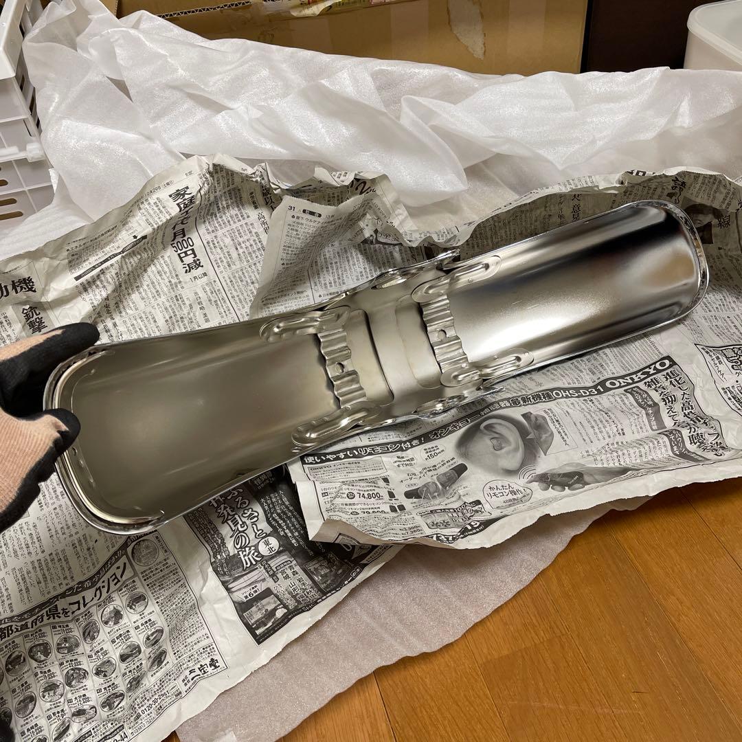 カワサキ　ゼファー750 1100 スチールメッキフロントフェンダー