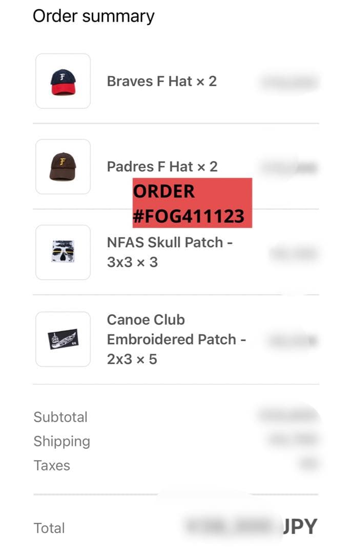 実物 Forward Observations Group F Hat