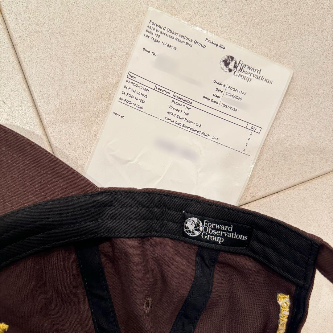 実物 Forward Observations Group F Hat