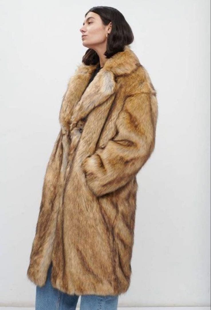 【美品】 JAKKE ロング フェイクファーコート サイズ8 定価52,800円