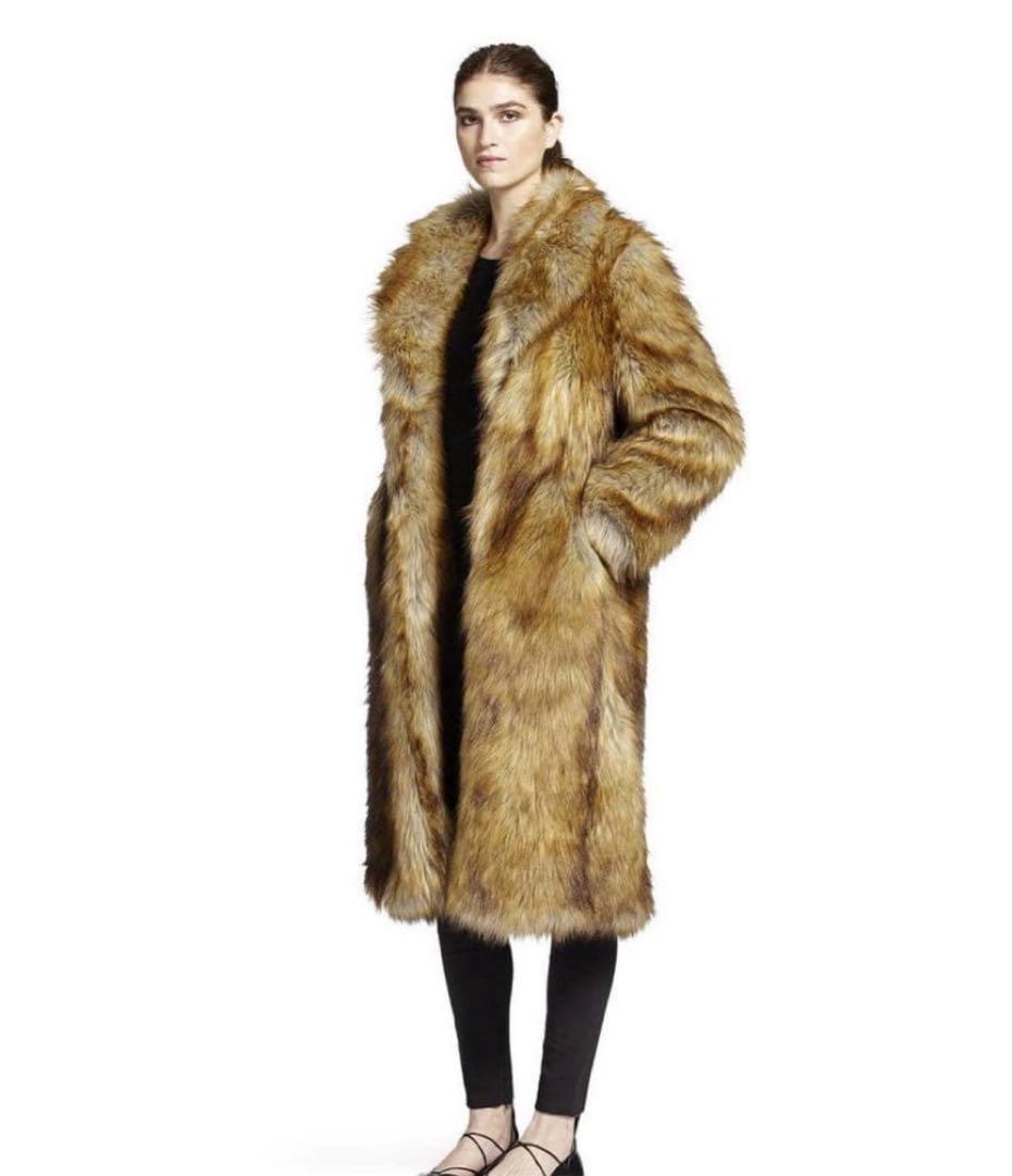 【美品】 JAKKE ロング フェイクファーコート サイズ8 定価52,800円