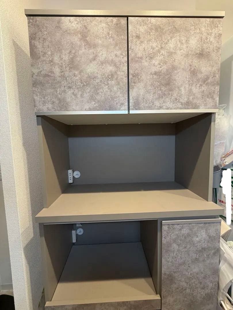 【最終値引き】グレー キッチン収納 食器棚