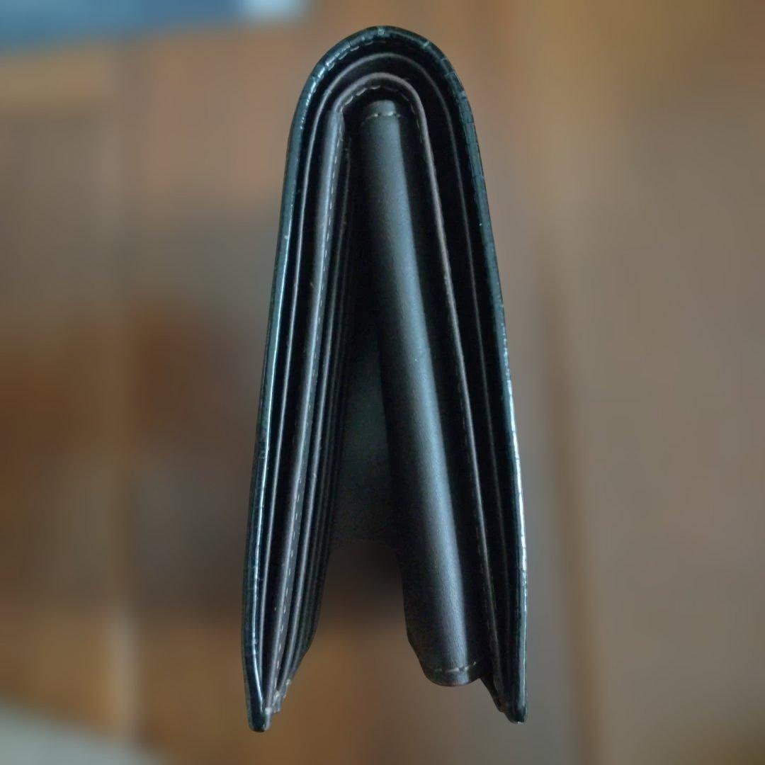 ココマイスター　ブラック 二つ折り財布　ポンテマットーネ・ディーミディウム