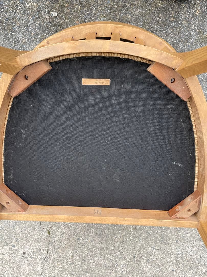 稀少/カリモク家具/ダイニングチェア/アームチェア/椅子/キャスター付き/②