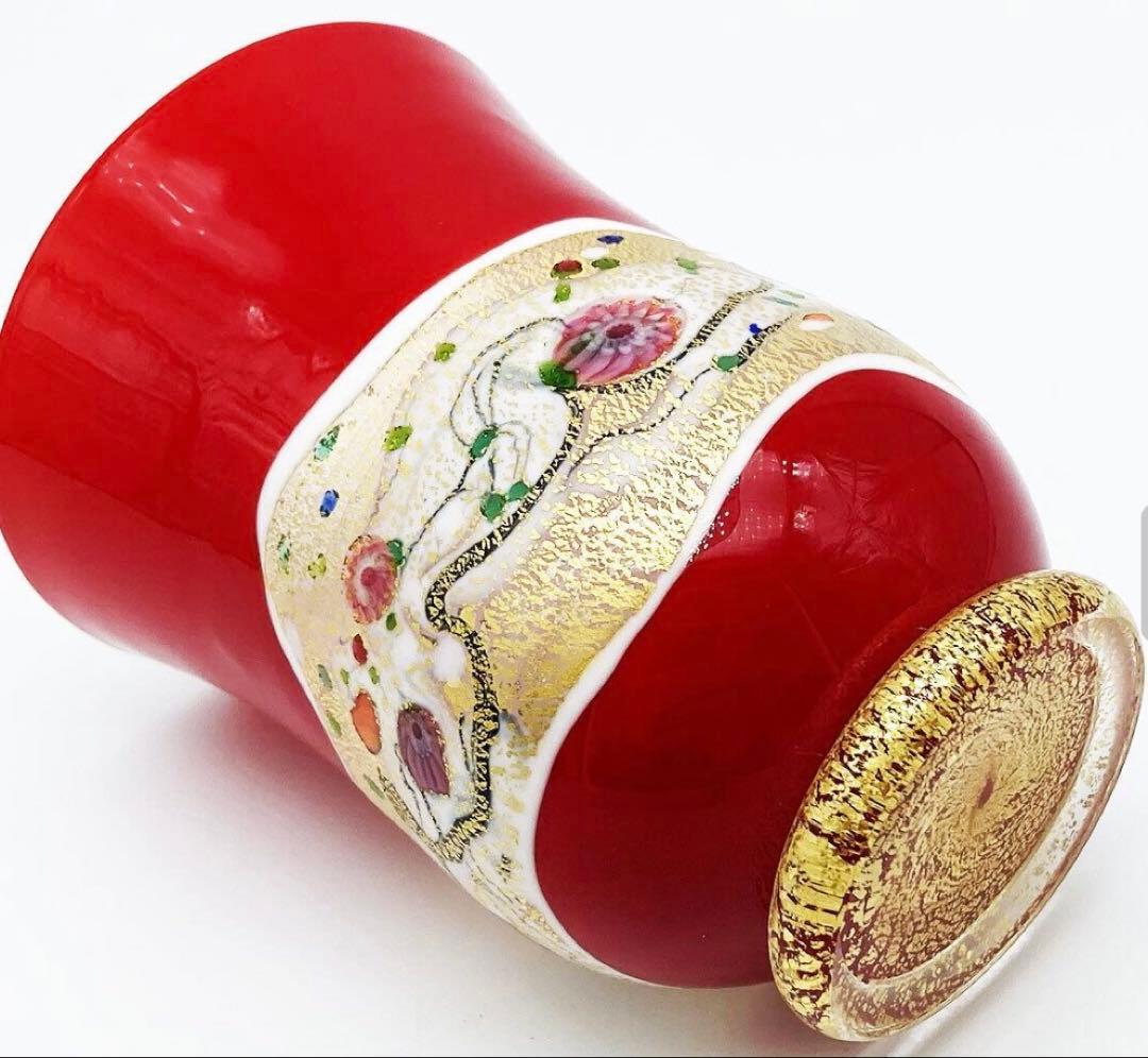 サイン、共箱有り☆ 黒木国昭 タンブラー 金彩象嵌「光琳」