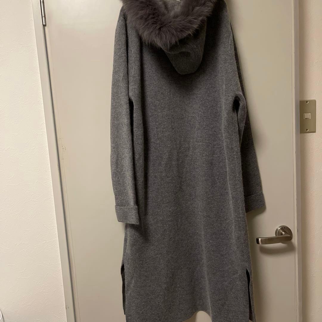 とまとさま専用　アプワイザーリッシェ　ファーフード付き　ロングカーディガン