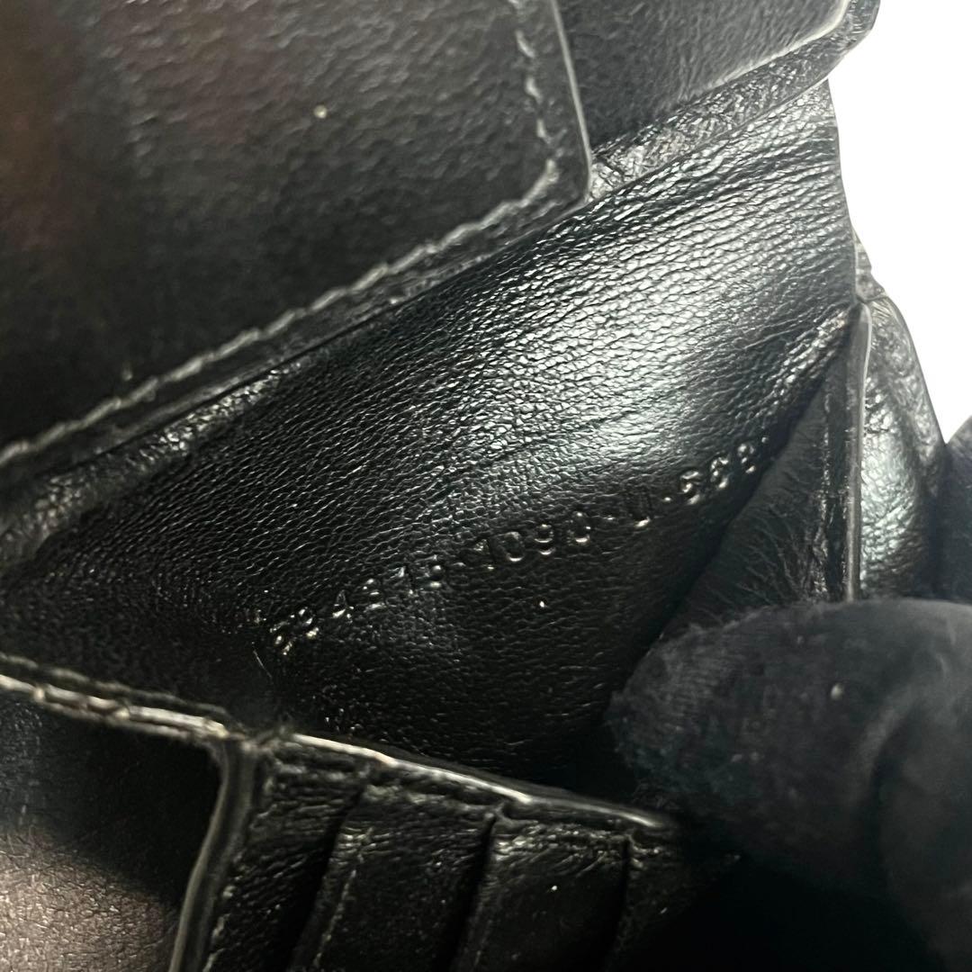 希少✨バレンシアガ 二つ折り財布 エブリデイ レザー ロゴ プリント ブラック