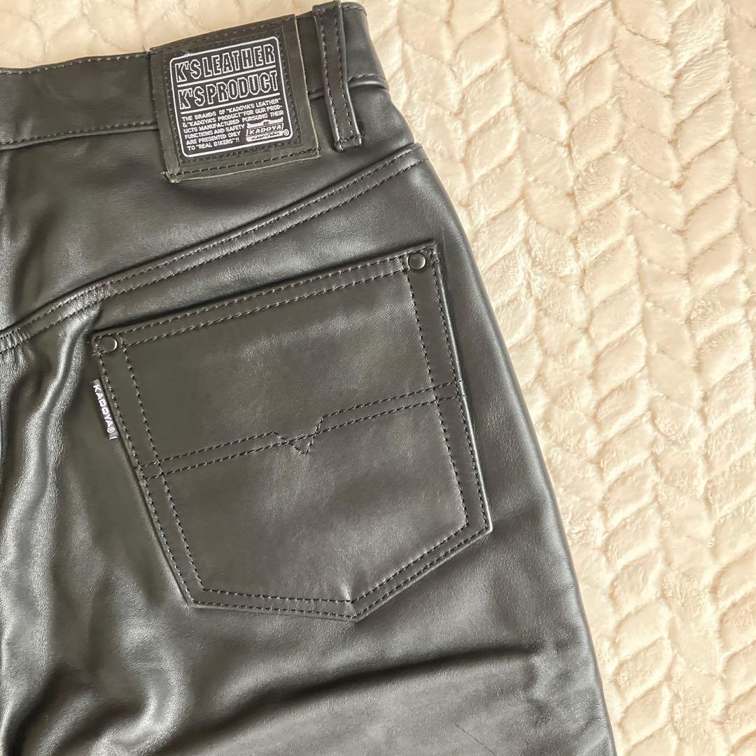 最終価格❗️売り切り‼️カドヤ　W33 本革パンツ
