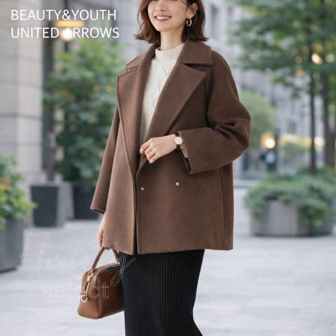 クリーニング済✨BY ユナイテッドアローズ／ＭＡＮＴＥＣＯメルトンメランジコート