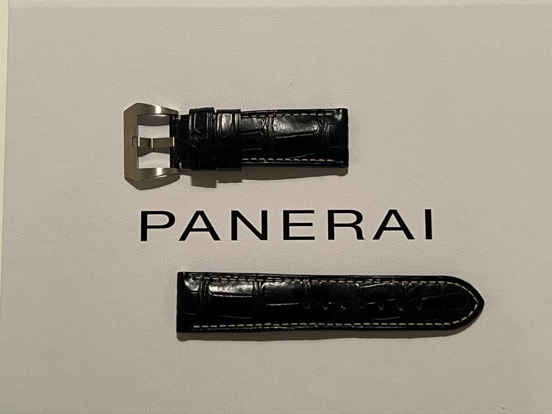 パネライルミノールアリゲーターストラップ24mm/22mm &ピンバックルセット