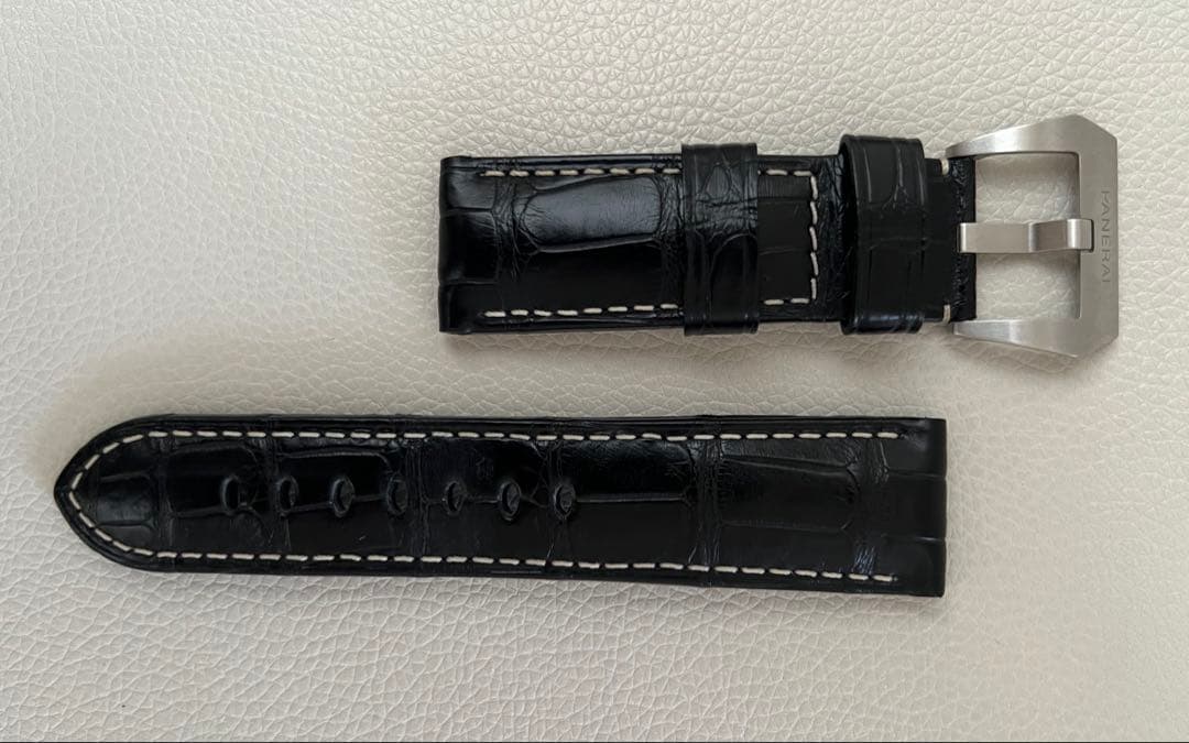 パネライルミノールアリゲーターストラップ24mm/22mm &ピンバックルセット