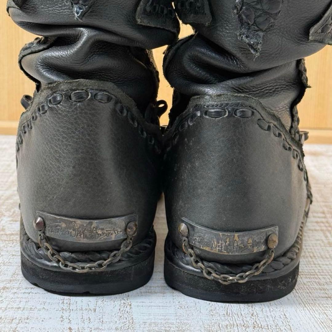 14th Addictionブラックレザー　ブーツ 35 Y2k ブーツ