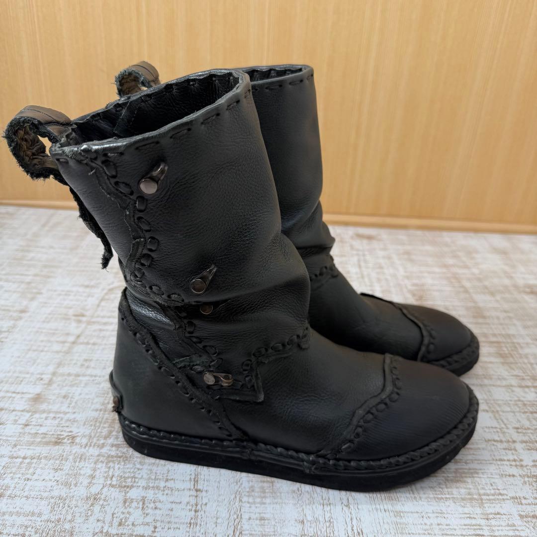 14th Addictionブラックレザー　ブーツ 35 Y2k ブーツ