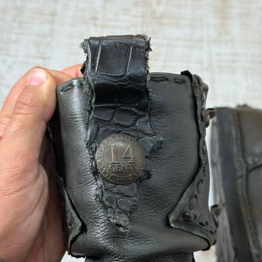 14th Addictionブラックレザー　ブーツ 35 Y2k ブーツ