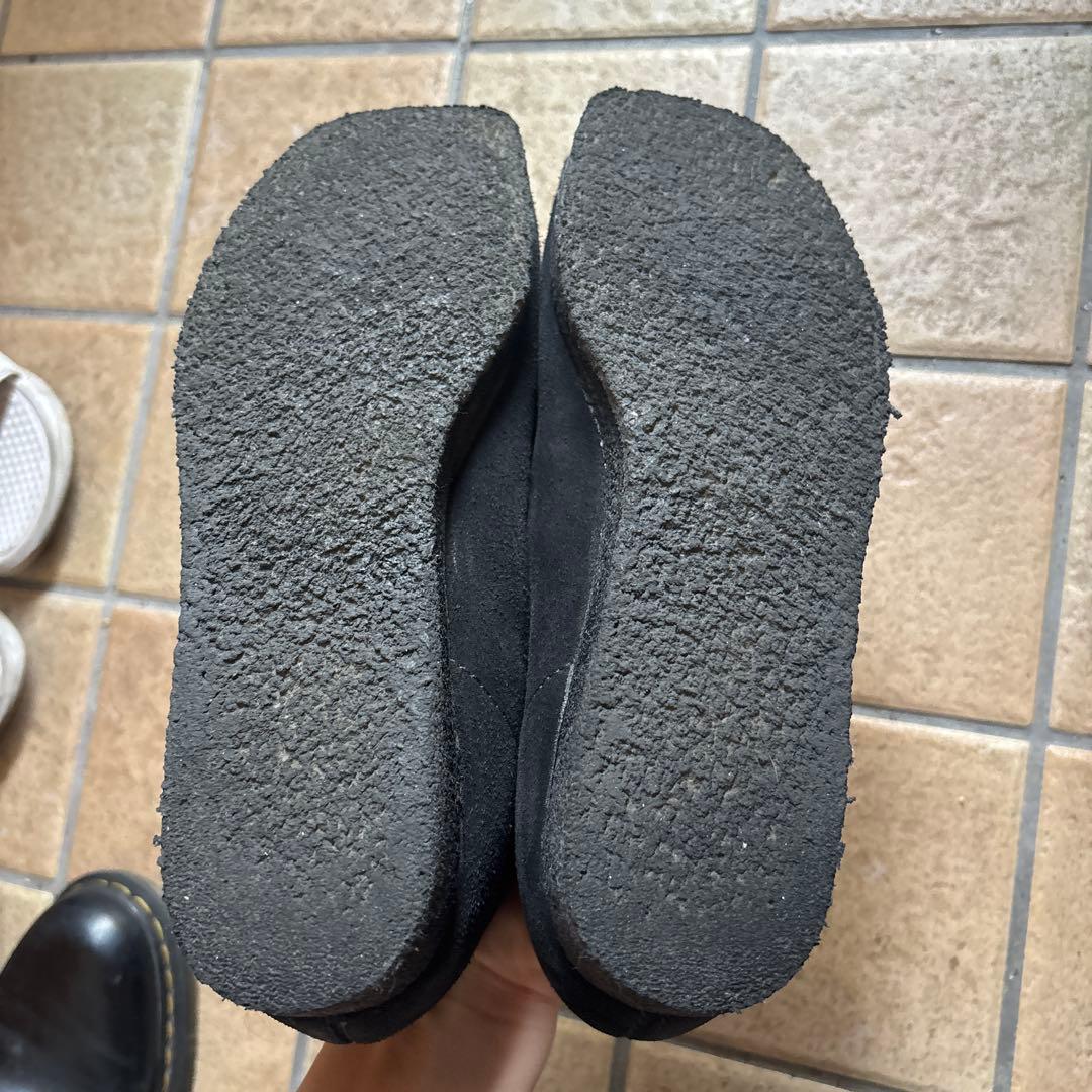 【美品】clarksクラークスワラビーブーツ スエード黒26cm