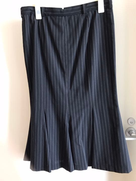 ラルフ・ローレン　黒地白ストライプ　フレア　スーツセット