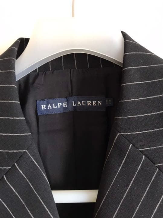 ラルフ・ローレン　黒地白ストライプ　フレア　スーツセット