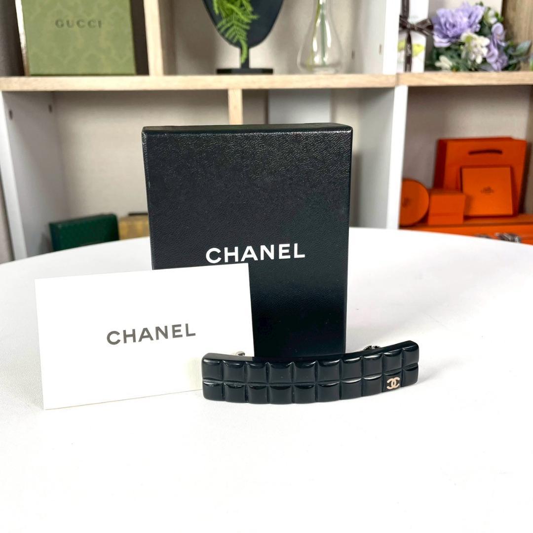 美品 CHANEL 希少 チョコバー ココマーク バレッタ