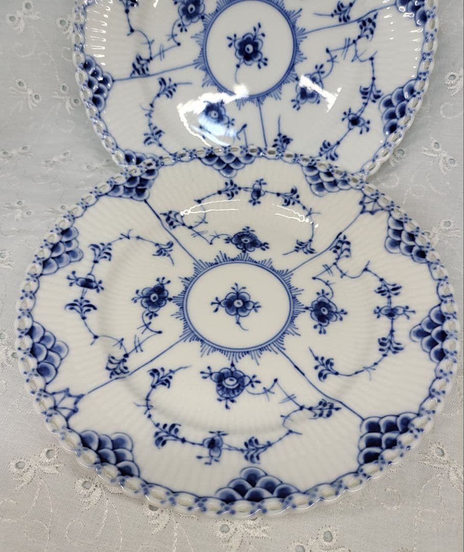 未使用✨ロイヤルコペンハーゲン ブルーフルーテッド フルレース プレート17 皿