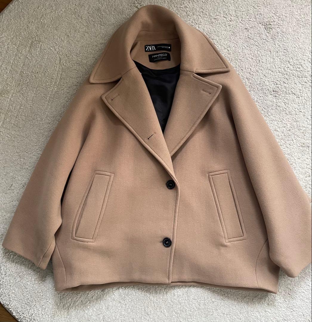 休日価格 ZARA Mantecoオーバーサイズ ショート コート マンテコ