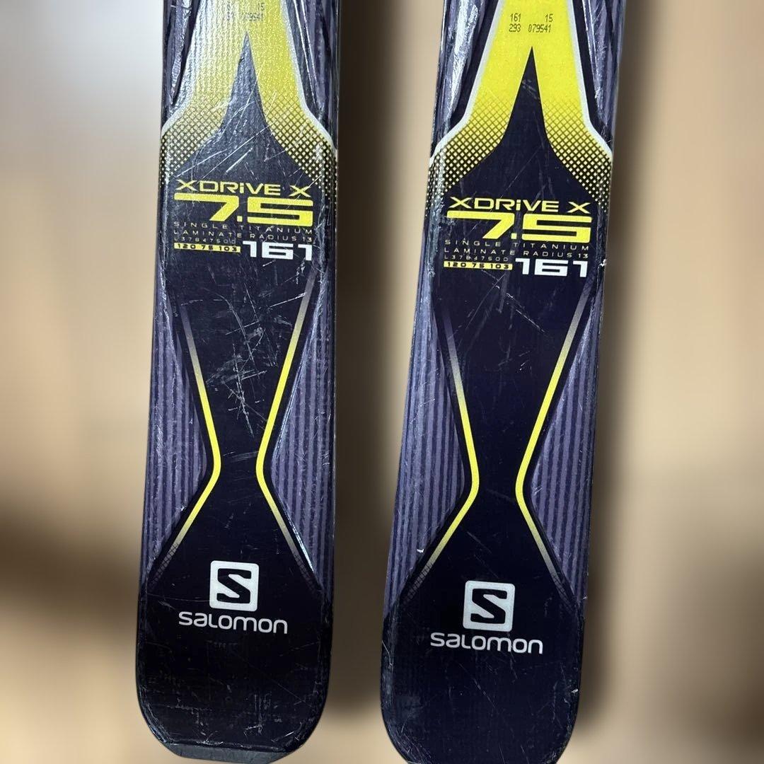 Salomon スキー板 161黒/黄 バインディング付き