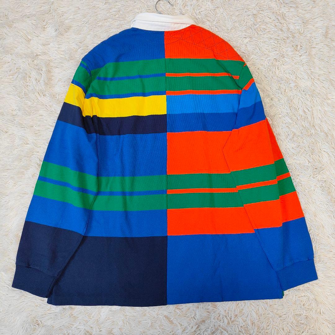 未使用級 XL　ポロラルフローレン　ラグビー ジャージ　特大　マルチボーダー