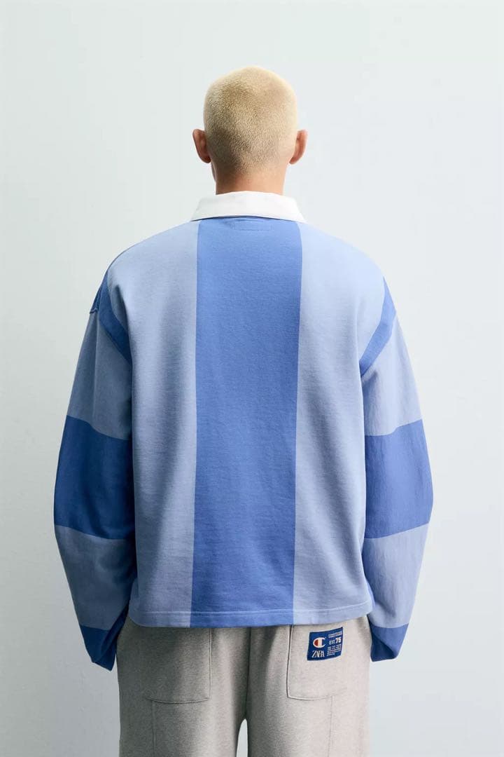 カラーブロックポロシャツ　ZARA x Champion