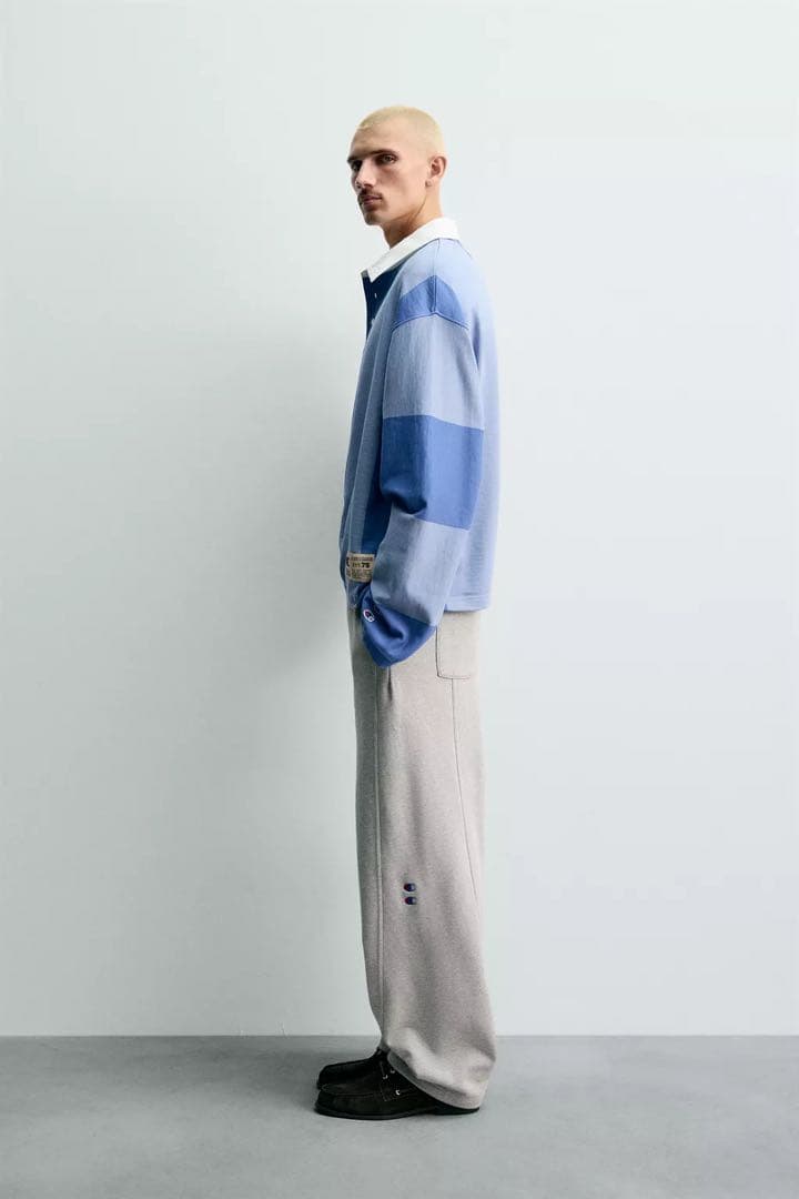 カラーブロックポロシャツ　ZARA x Champion