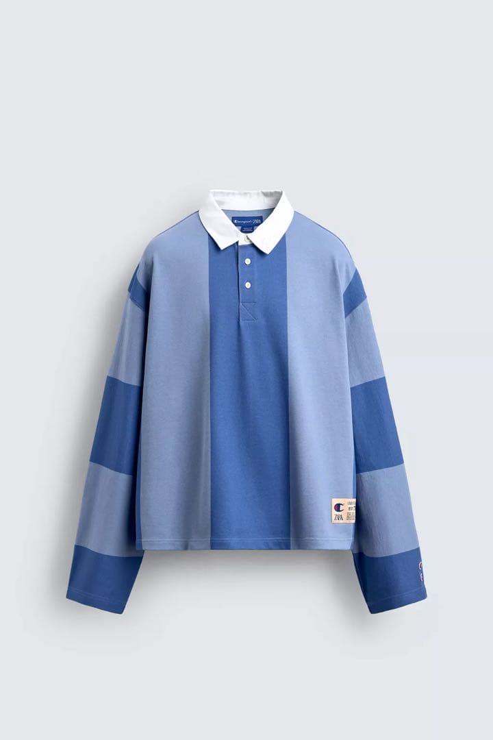 カラーブロックポロシャツ　ZARA x Champion