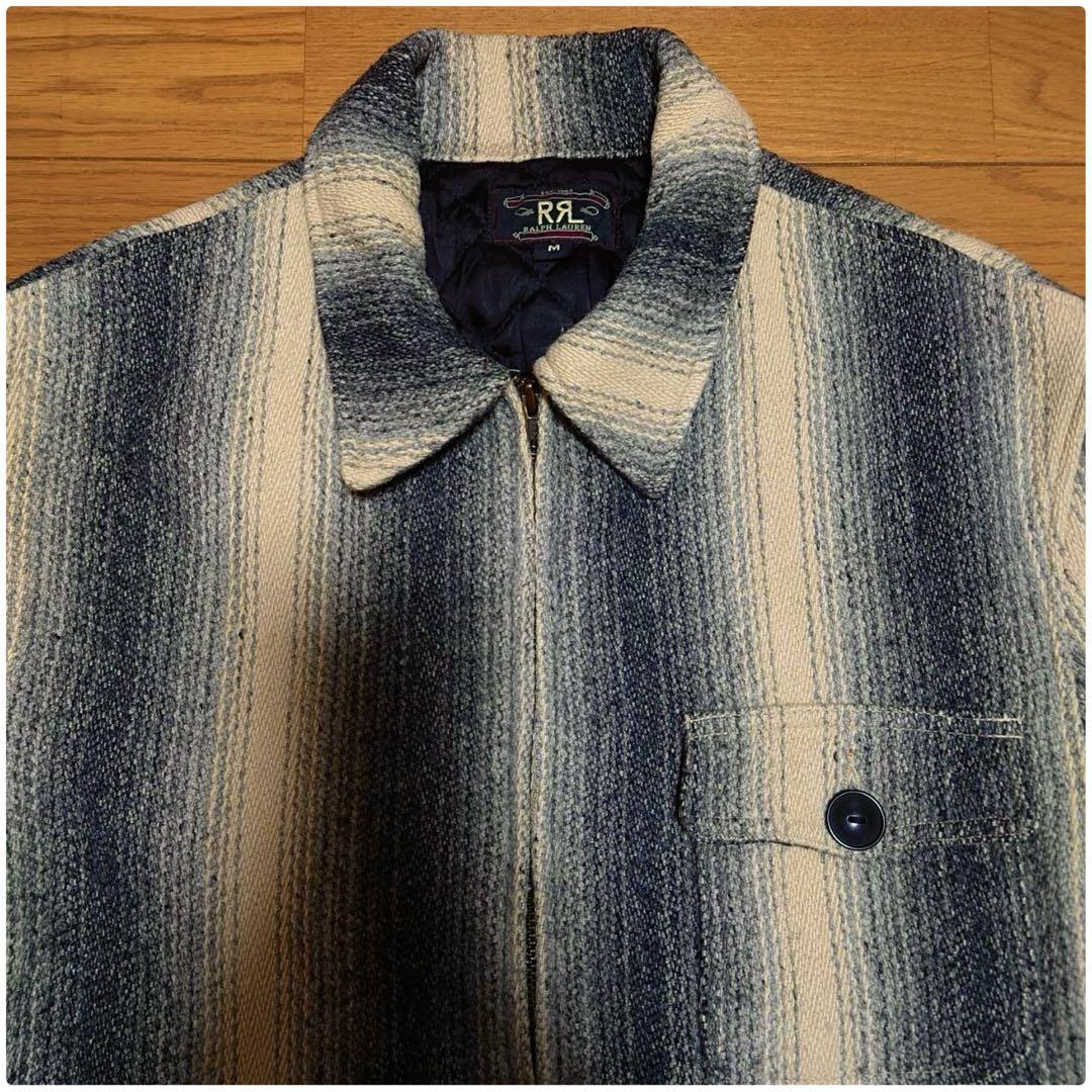 【本日限定超特価】90S RRL 三ツ星タグ シャドーストライプラグジャケット