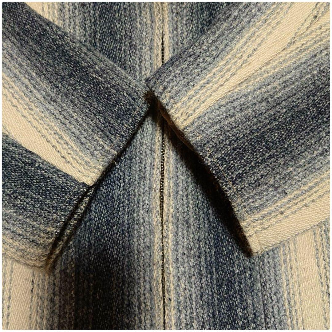 【本日限定超特価】90S RRL 三ツ星タグ シャドーストライプラグジャケット