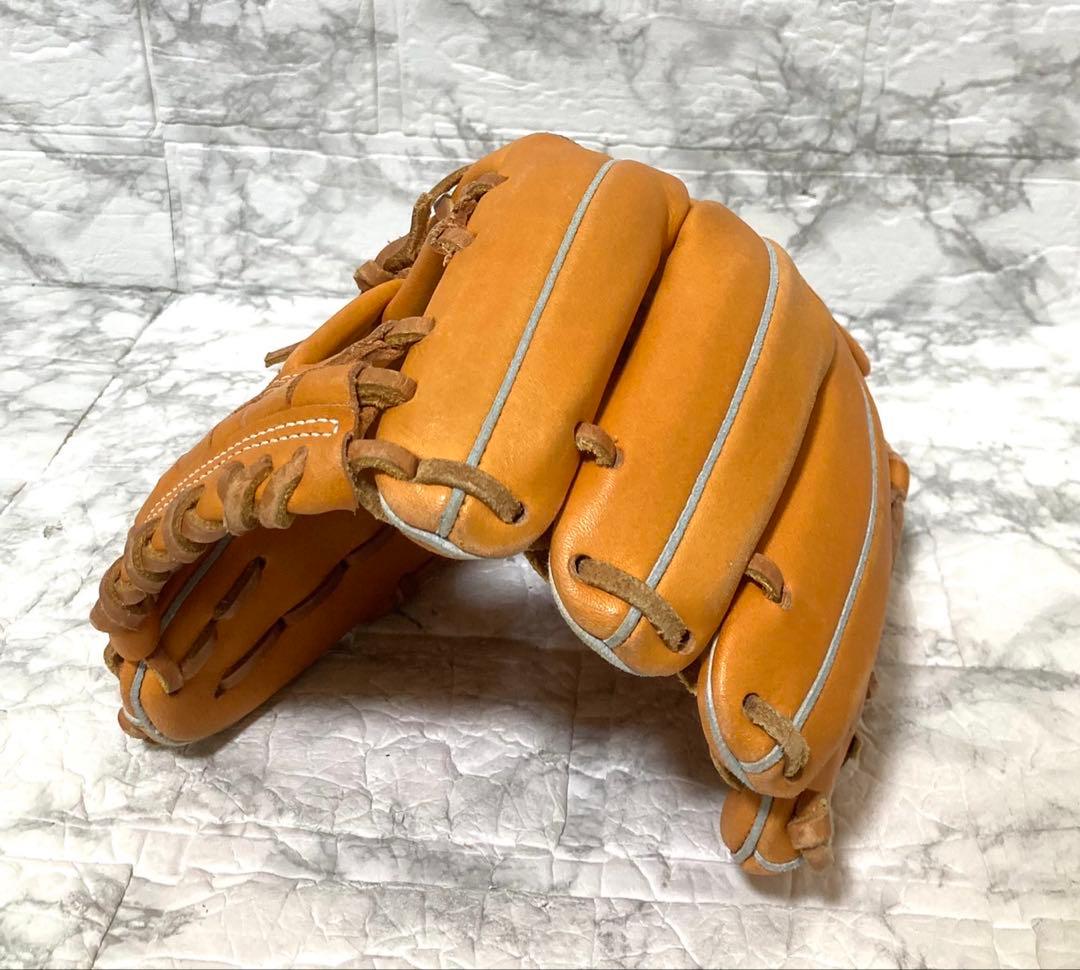 【美品】久保田スラッガー 軟式グローブ KSN-AR4 オレンジ 二遊間向け