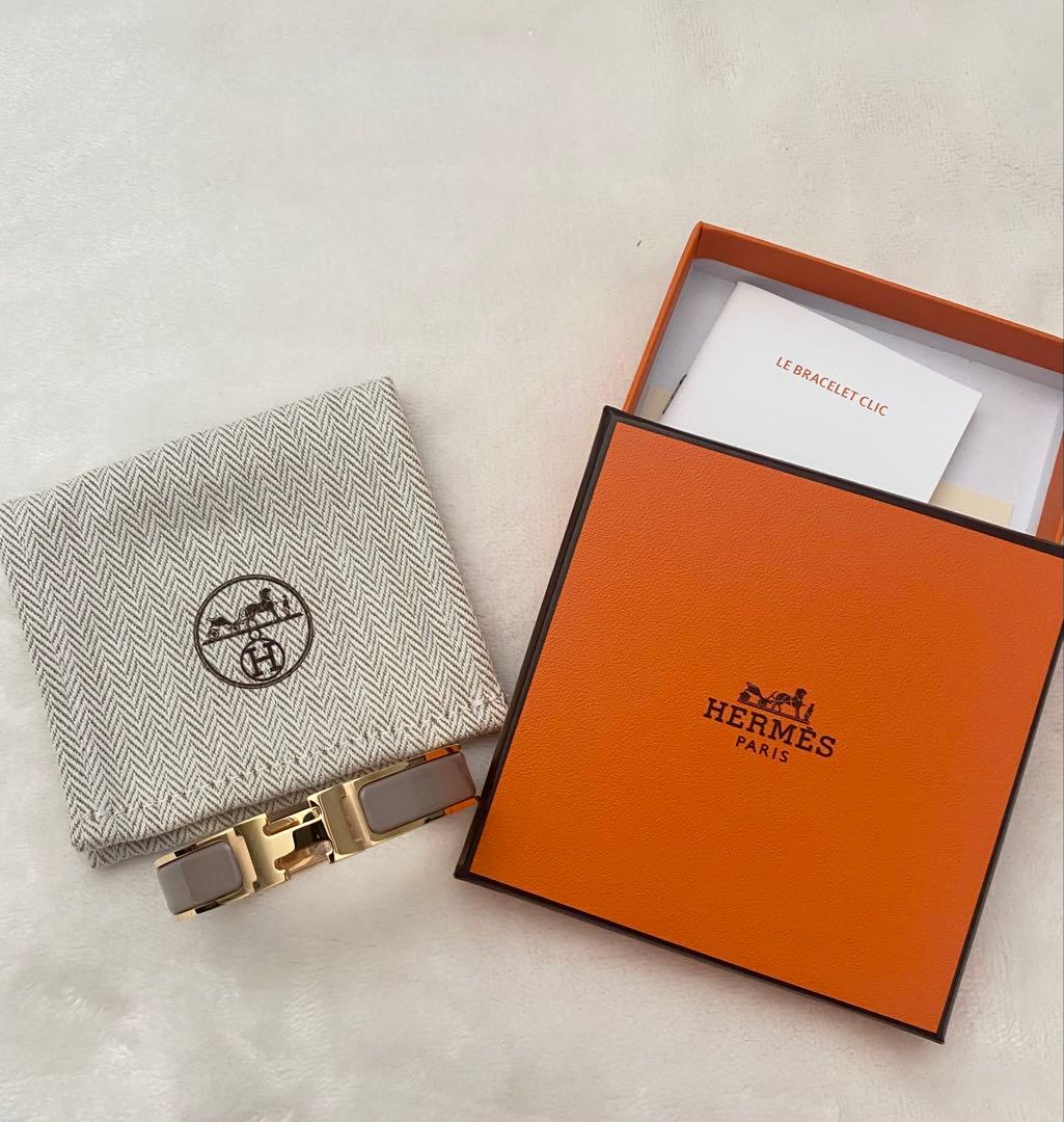 エルメス HERMES ブレスレット クリックH マロングラッセ✖️ピンクゴールド