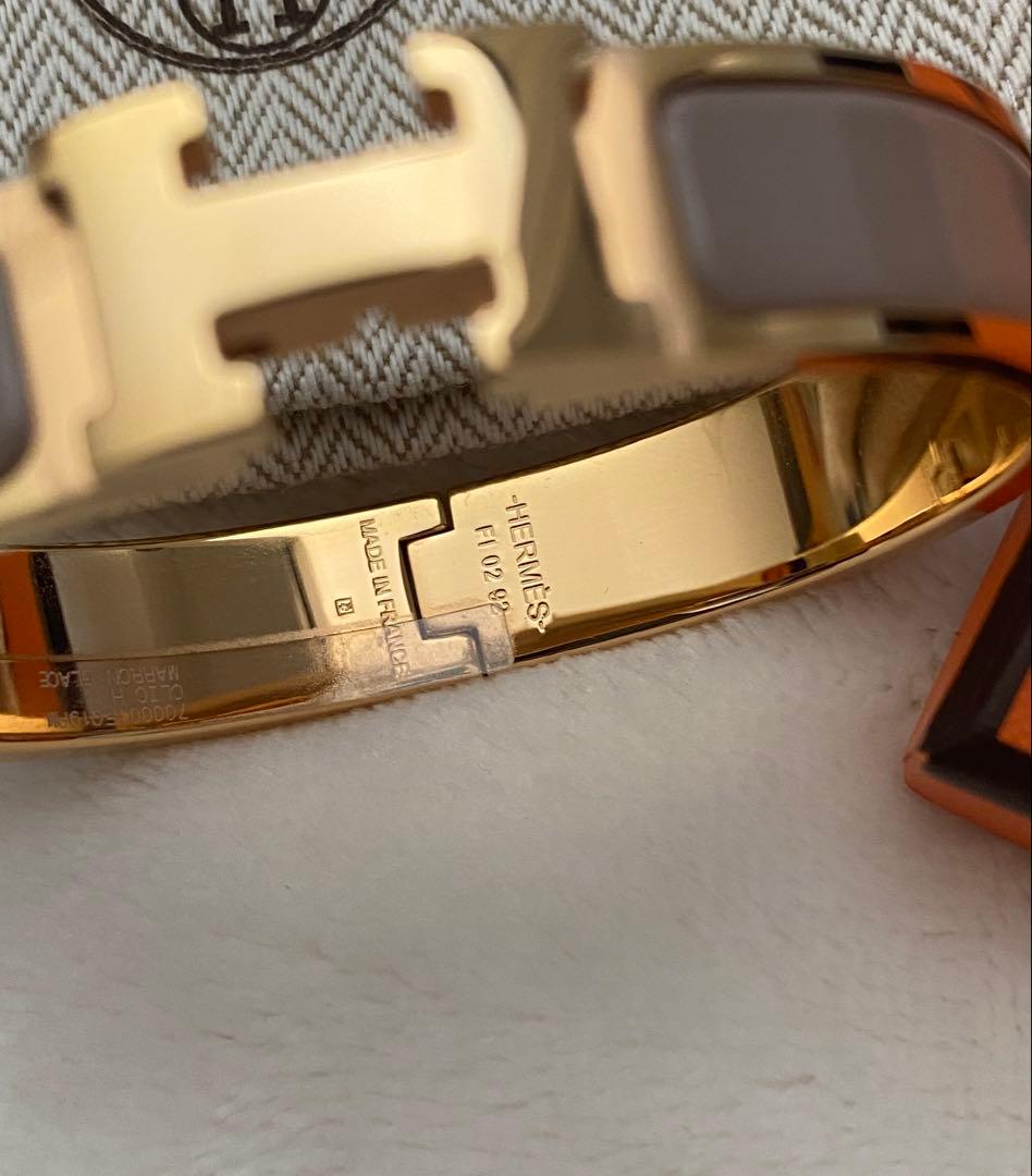 エルメス HERMES ブレスレット クリックH マロングラッセ✖️ピンクゴールド