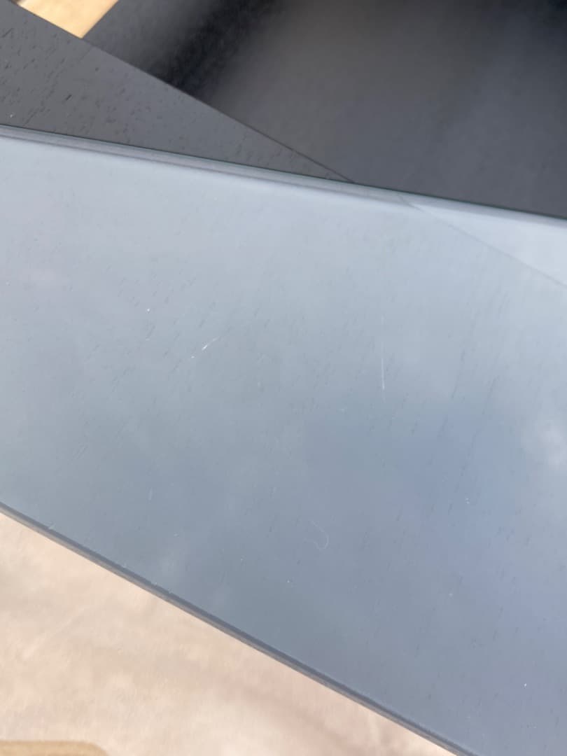 特価❗️大塚家具　木製リビングテーブルガラス天板　モダン黒ローテーブル 引き出し