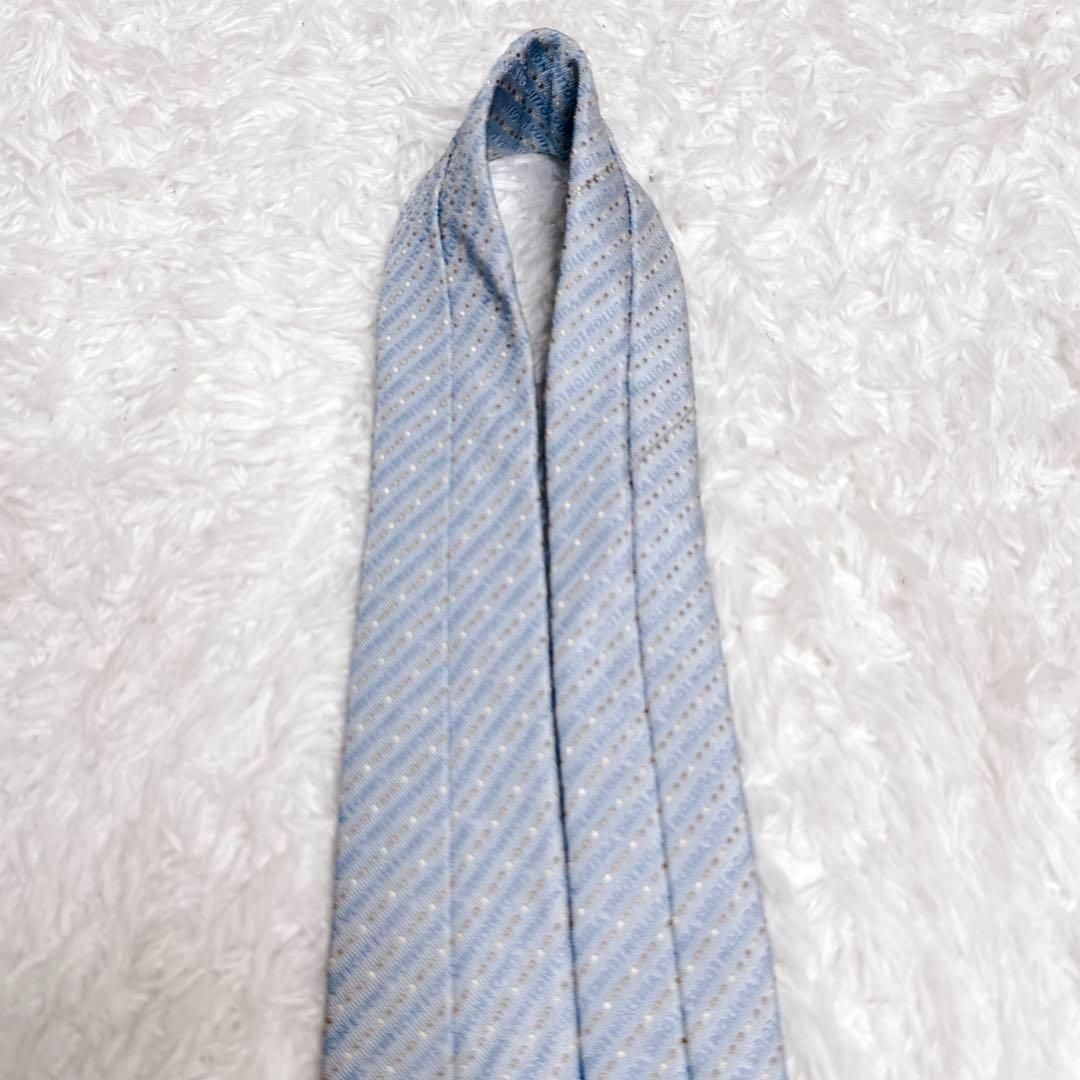 LOUIS VUITTON ルイヴィトン ネクタイ 総柄 ストライプ ブルー