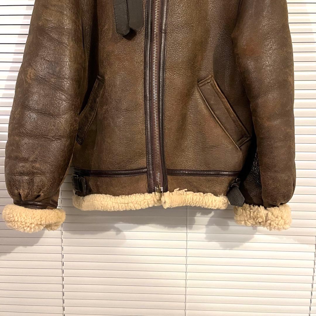美品 USA製 AVIREX アヴィレックス B-3 ムートンジャケット 40