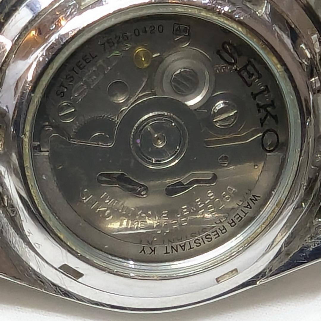 SEIKO 5 自動巻き腕時計 メンズ 稼働品 ゴールド文字盤 デイデイト