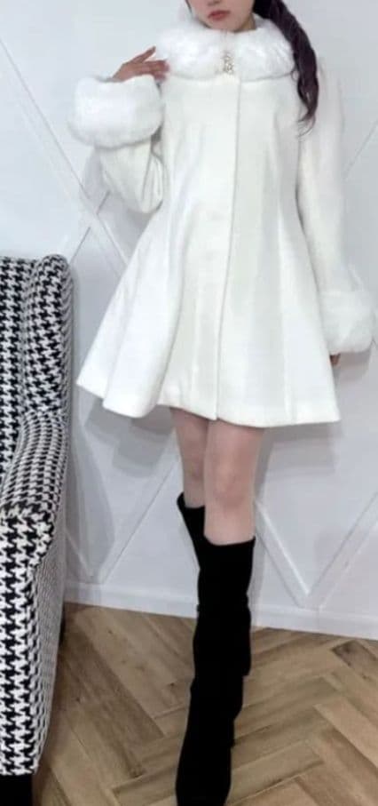 evelyn ビジューコート ホワイト S 量産型 地雷系