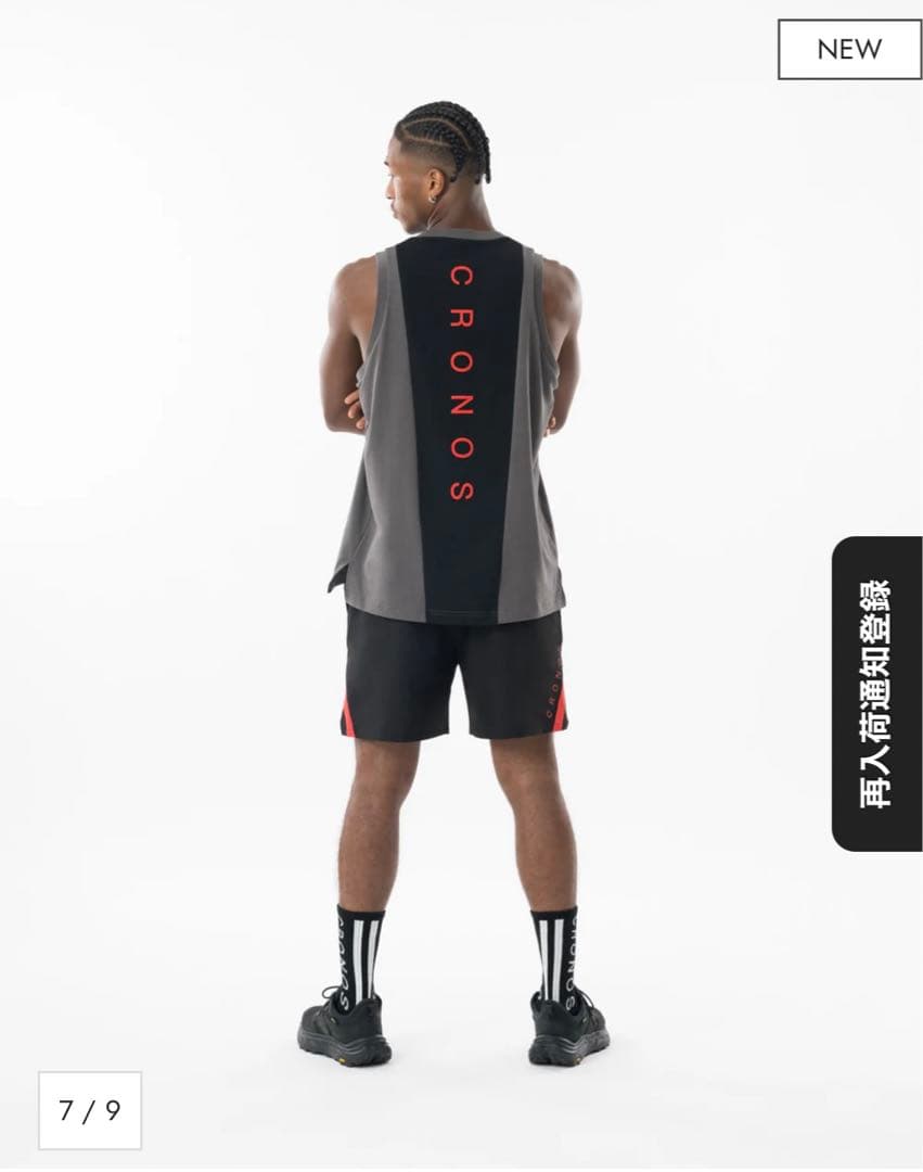 【新品即完】CRONOS REFLECT LINE SLEEVELESS M 赤