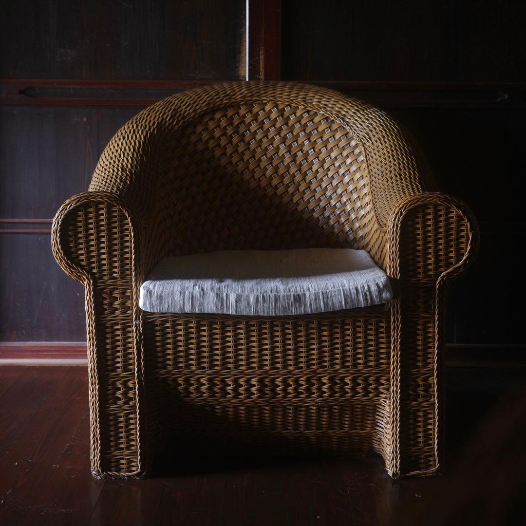 ラタンチェアA (直接引取りのみ・セット割引可) 椅子 古道具