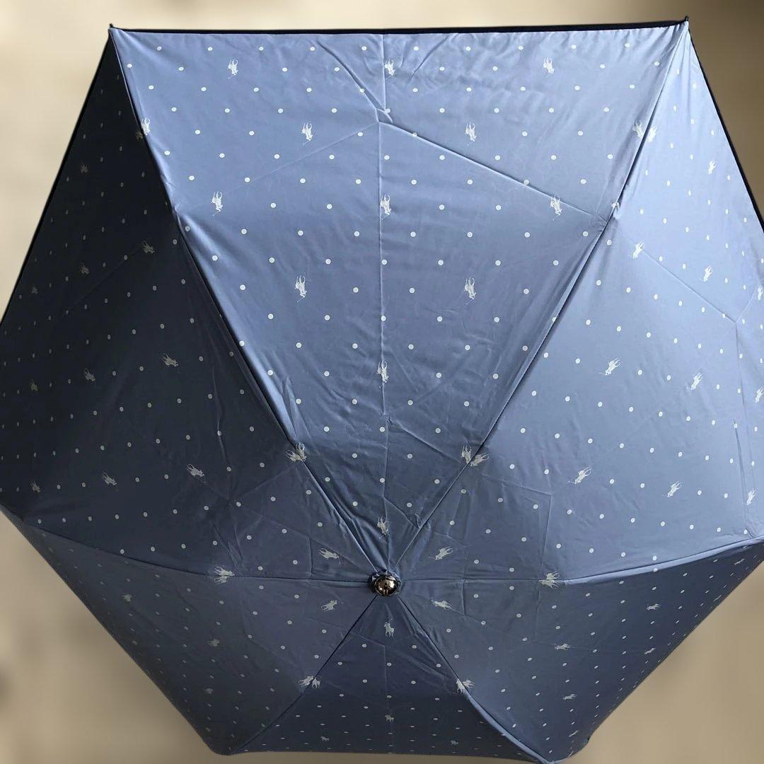 ラルフローレン 折りたたみ傘 日傘 雨傘 傘 晴雨兼用 一級遮光 UV ブルー
