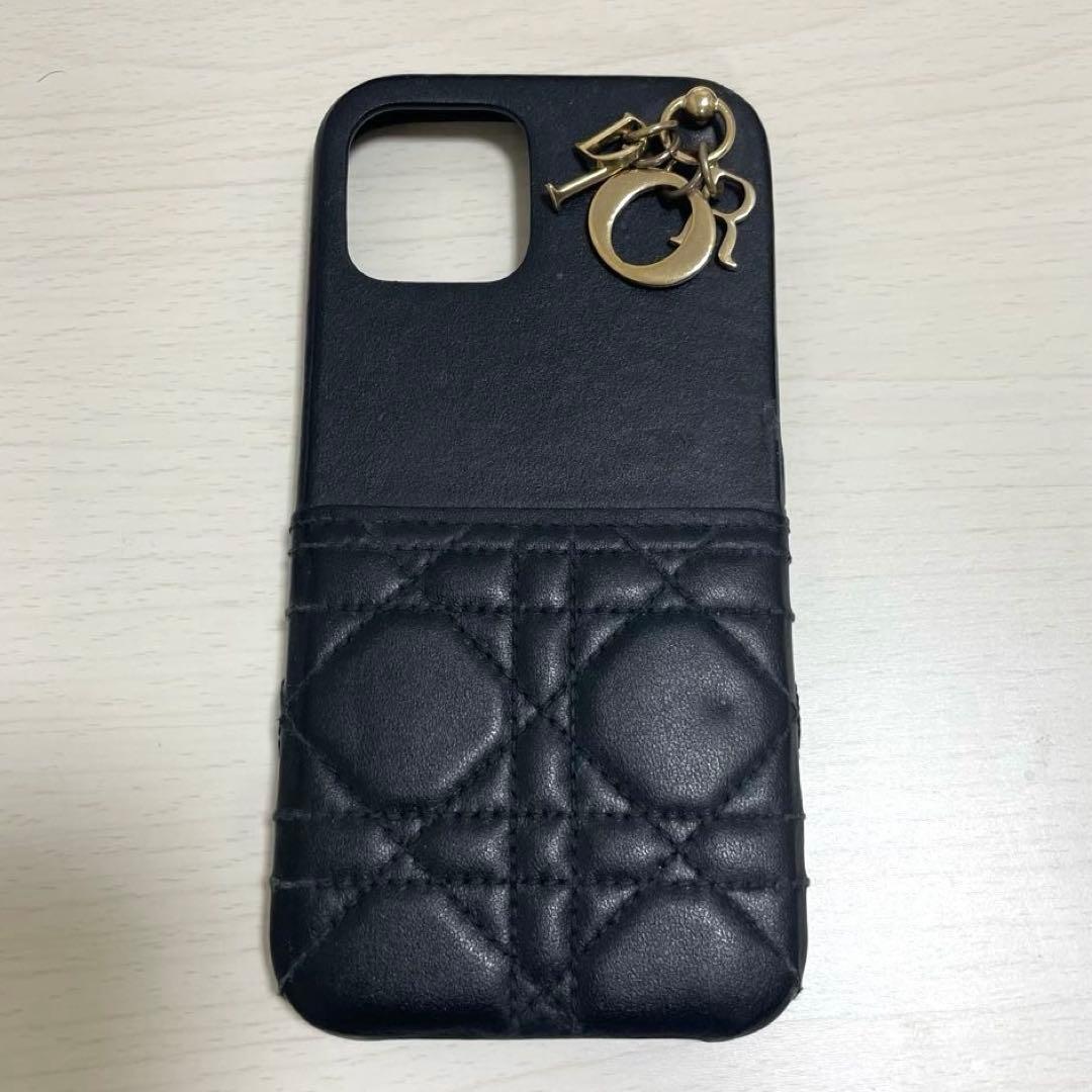 Dior iPhone 12 Pro Max用 スマートフォンケース ブラック