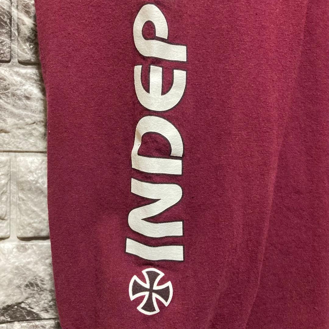 INDEPENDENT ロンT インディペンデント スケーター バーガンディXL