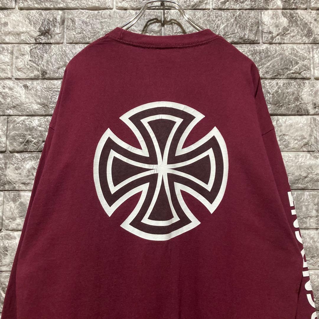 INDEPENDENT ロンT インディペンデント スケーター バーガンディXL