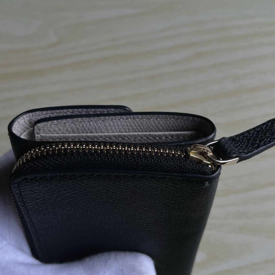 agnes b. アニエスベー 財布 黒 ブラック 三つ折り