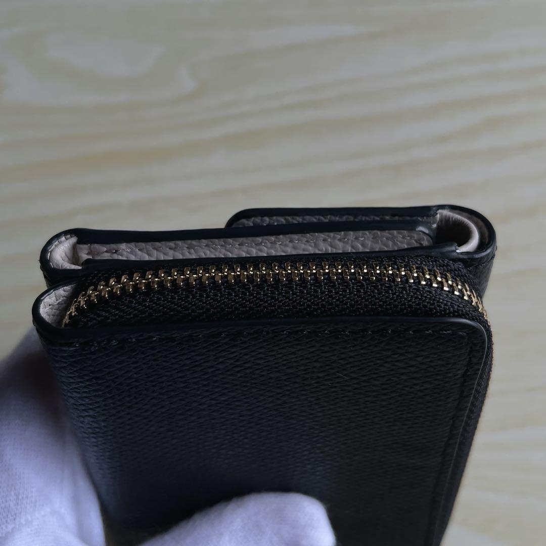 agnes b. アニエスベー 財布 黒 ブラック 三つ折り